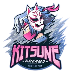 Sticker Kitsune Dreams